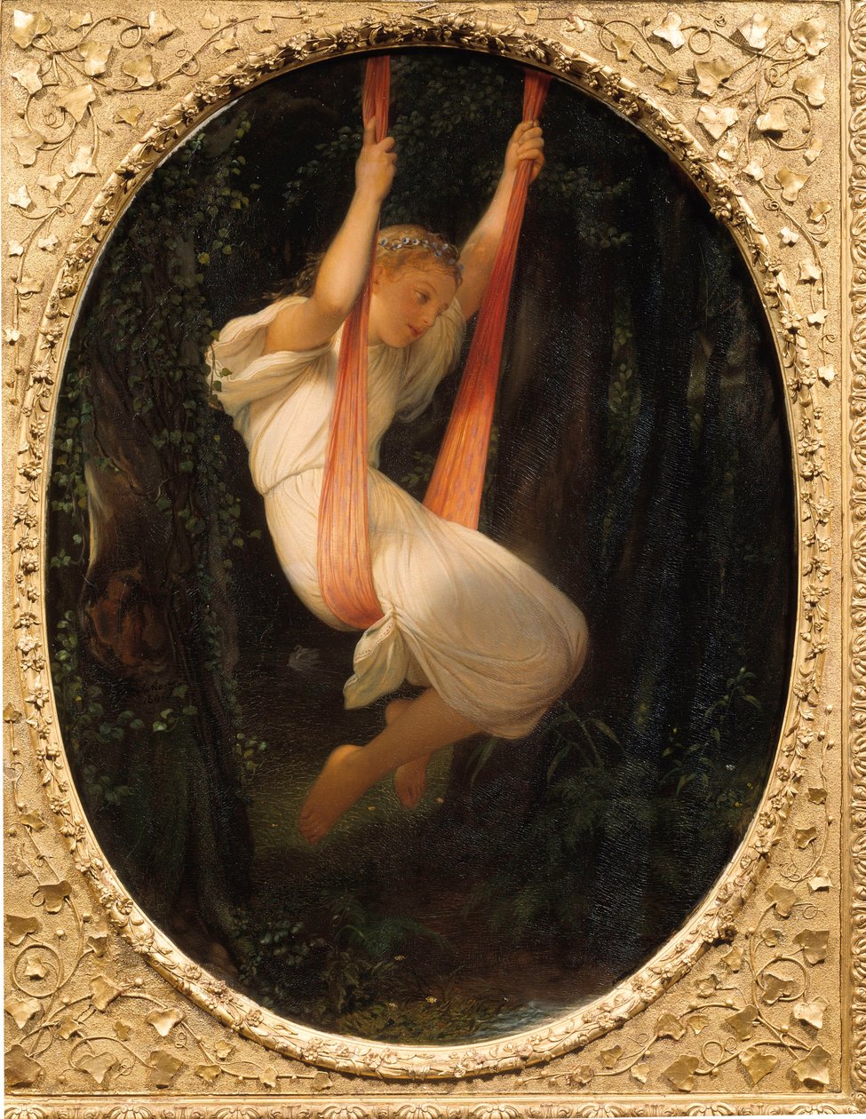 Junges Mädchen auf der Schaukel von Hippolyte Delaroche