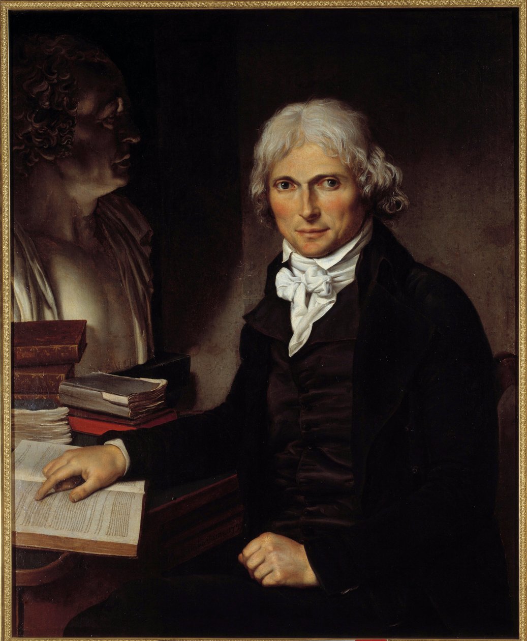 Porträt von Doktor Marie François Xavier Bichat (1771-1802). Gemälde von Pierre-Maximilien Delafontaine (1774-1860) von Hippolyte Flandrin