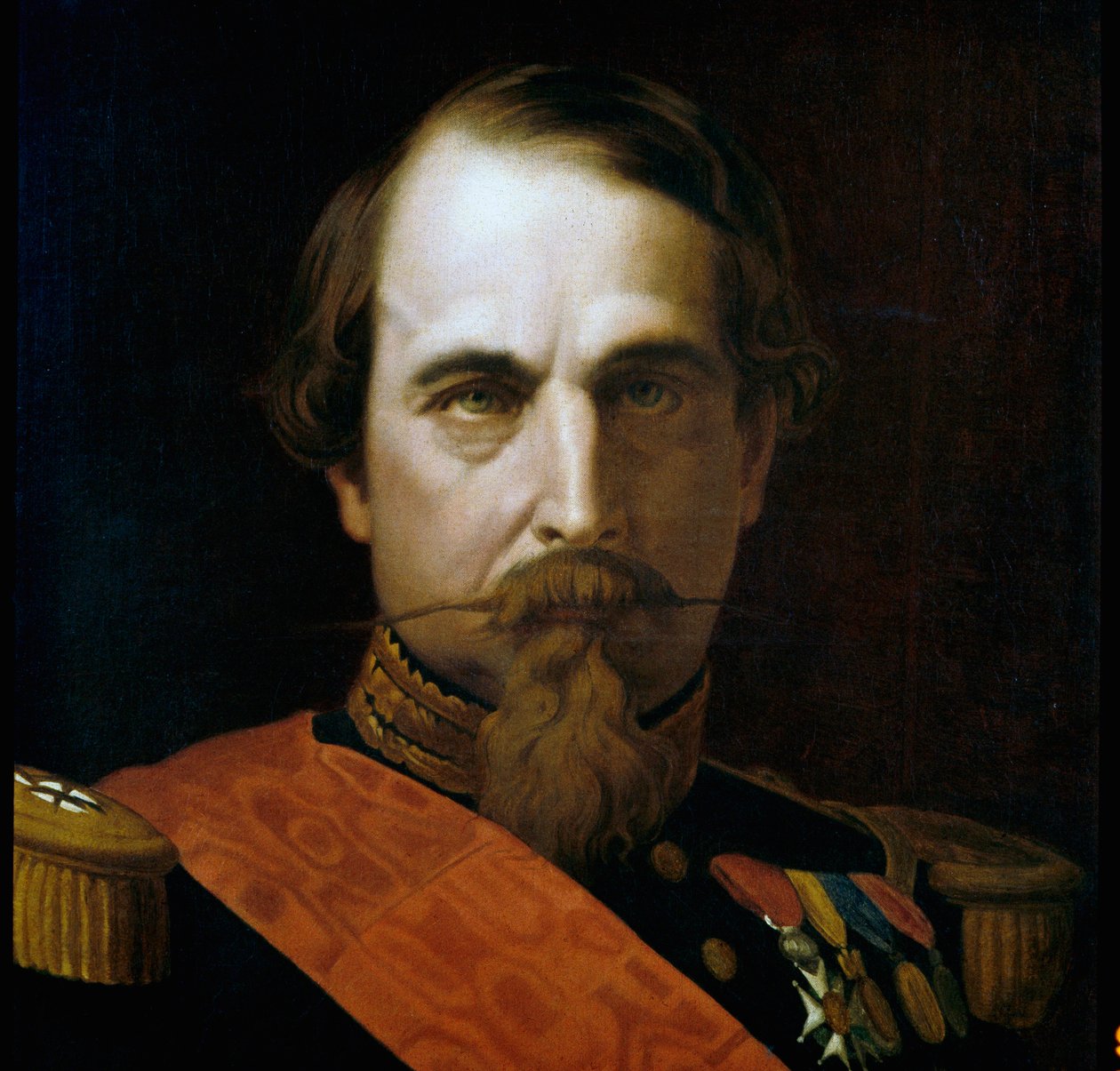 Porträt von Kaiser Napoleon III (1808-1873) (Detail) von Hippolyte Flandrin