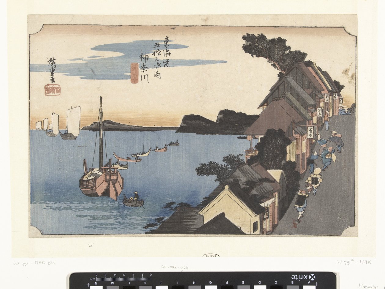 Kanagawa, bergaufwärts von Hiroshige (I) , Utagawa