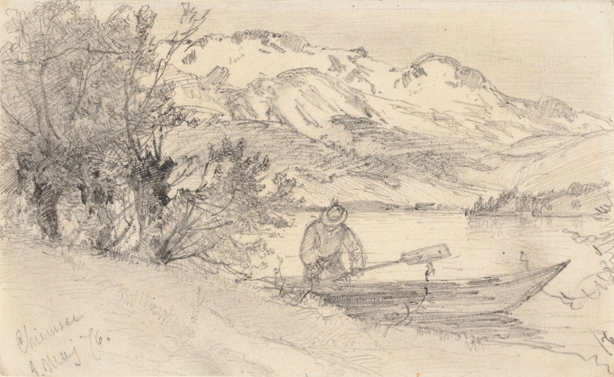 Alpenlandschaft vom Chiemsee von Hjalmar Munsterhjelm