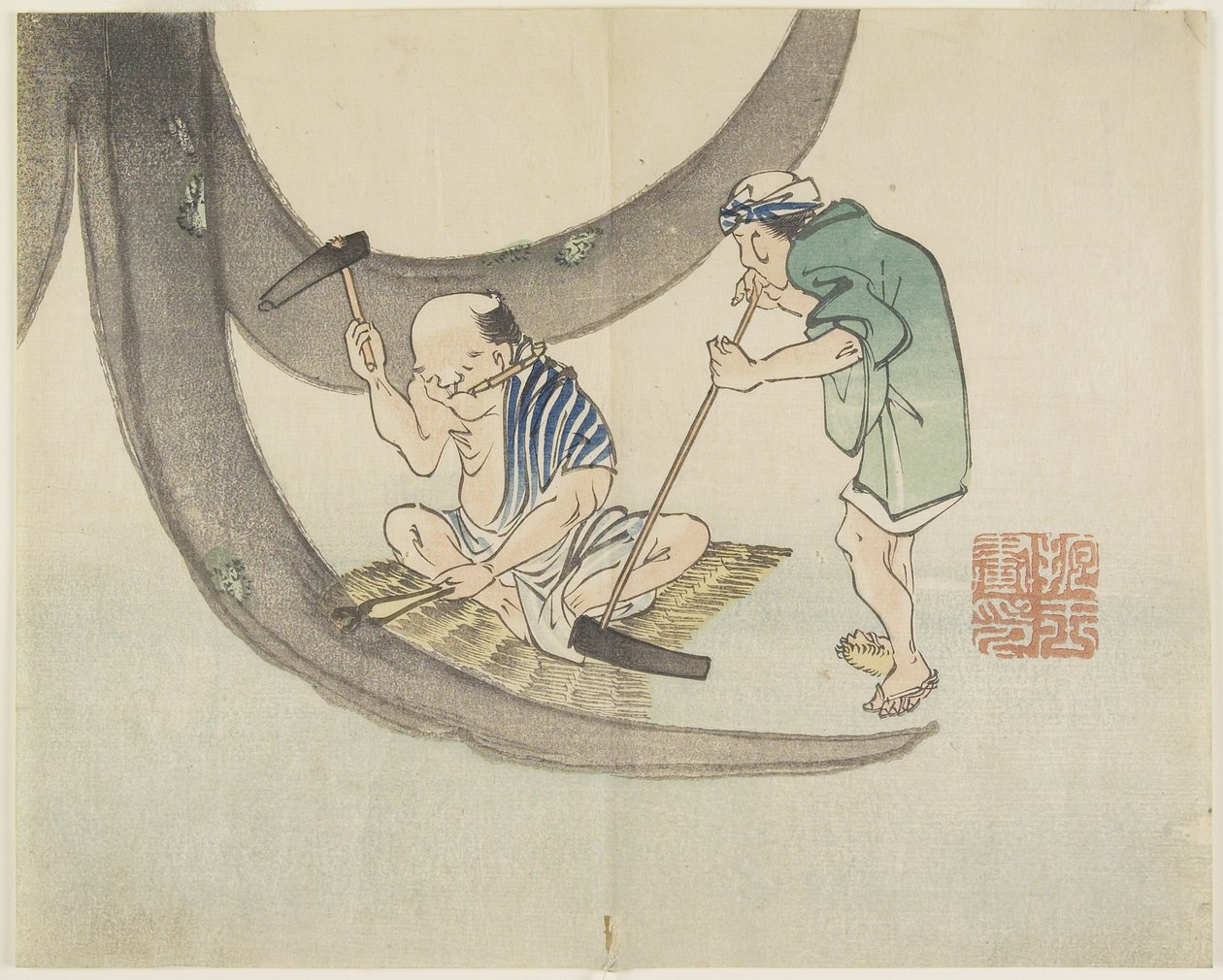 Boote reparieren, ca. 1830 von Hogyoku