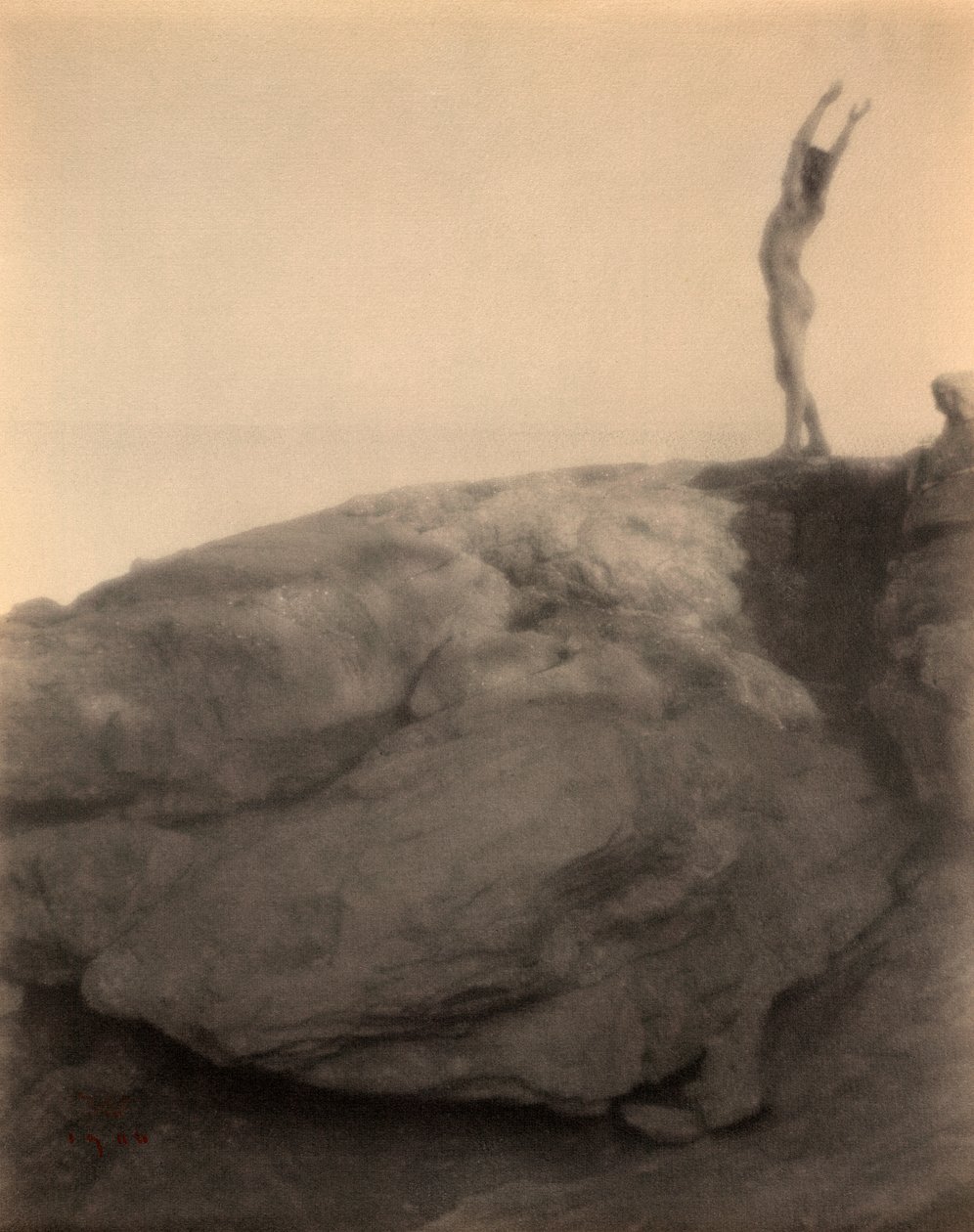 Junge in felsiger Landschaft von F. Holland Day von Holland Fred Day