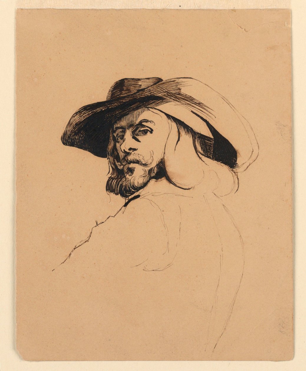 Kopf eines Mannes im Stil von Frans Hals von Homer Dodge Martin
