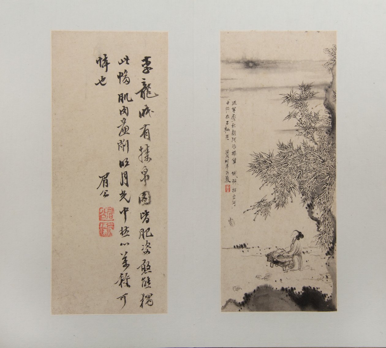 Landschaften, Figuren und Blumen, datiert 1618-22 von Hongshou Chen