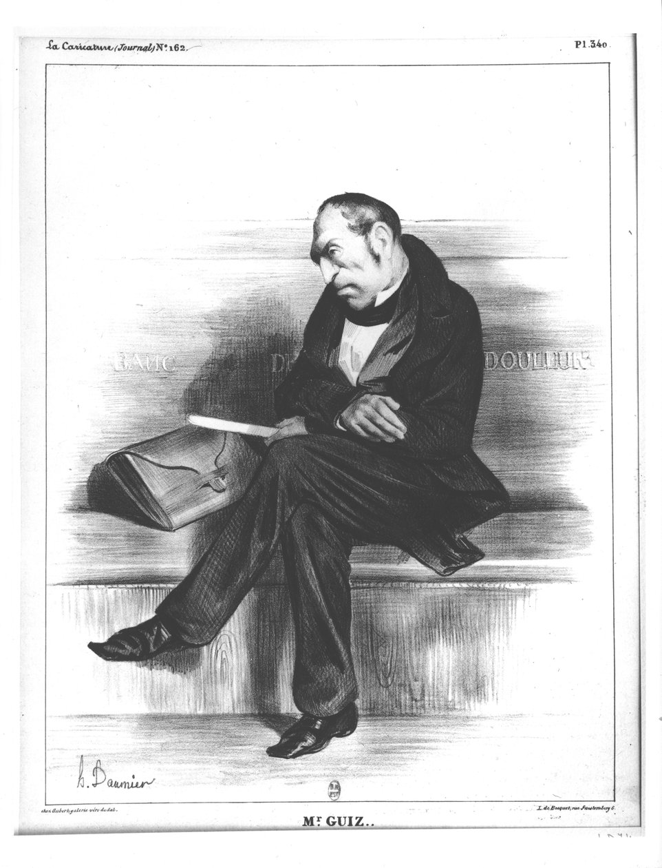 Karikatur von Francois Guizot (1787-1874), aus 