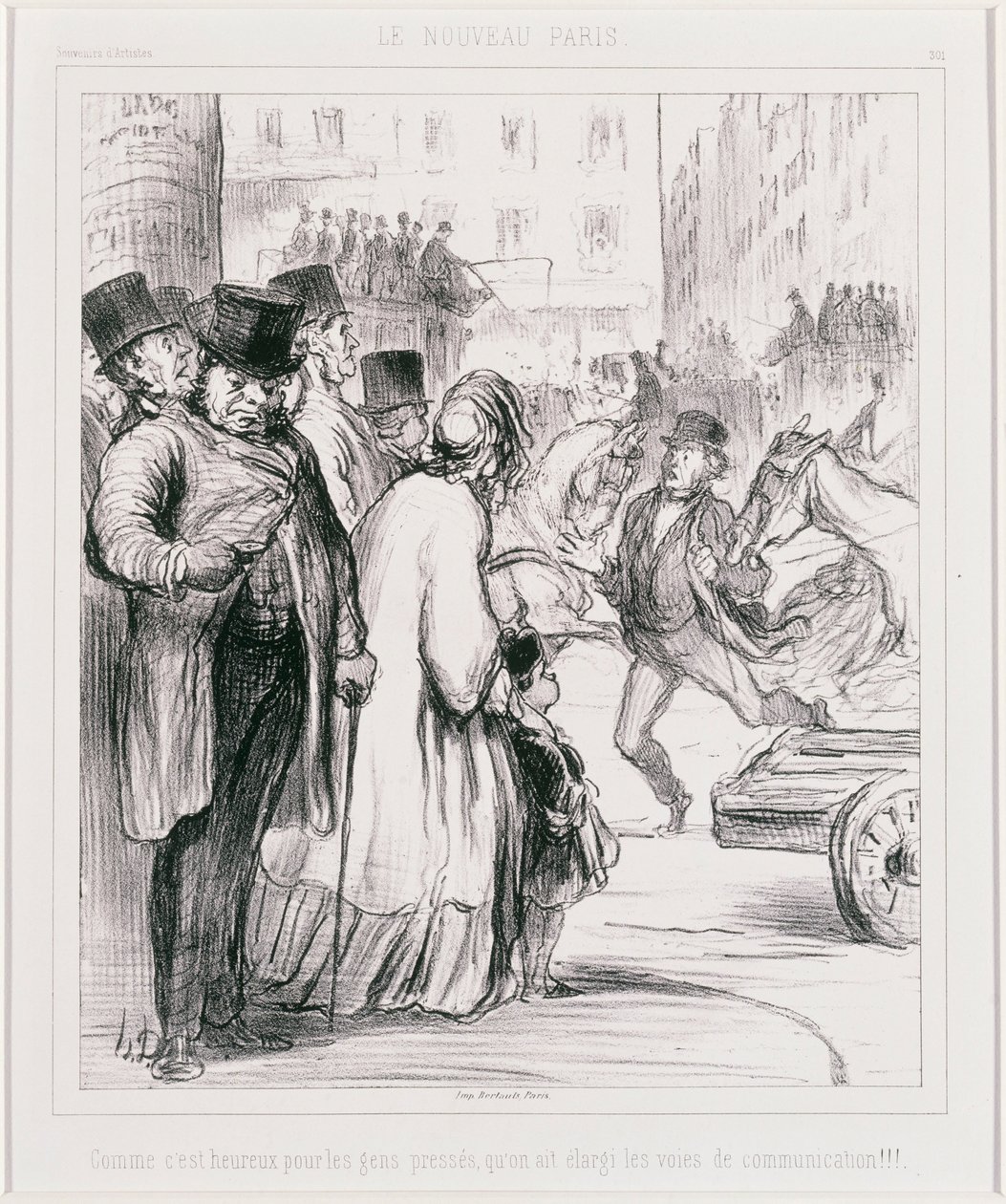 Das neue Paris - Wie glücklich für die Eiligen, dass die Kommunikationswege erweitert wurden... von Honoré Daumier