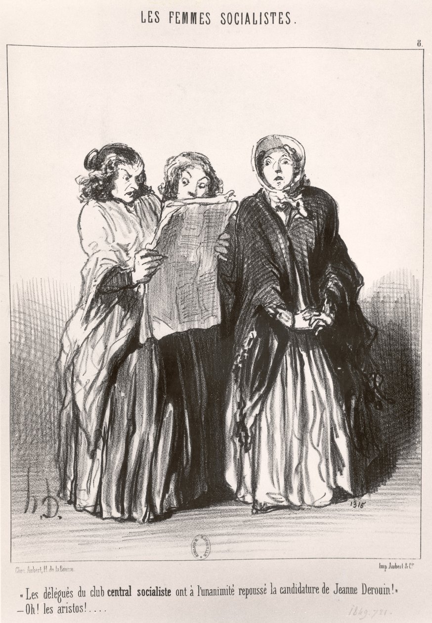 Die sozialistischen Frauen, 1849 von Honoré Daumier