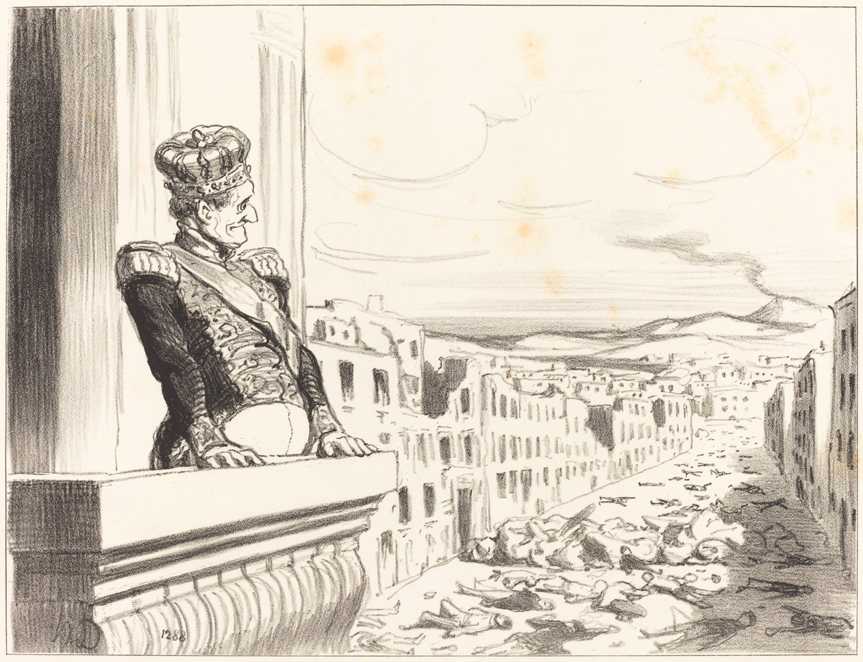 In Neapel - Der beste der Könige... (1. Platte) von Honoré Daumier