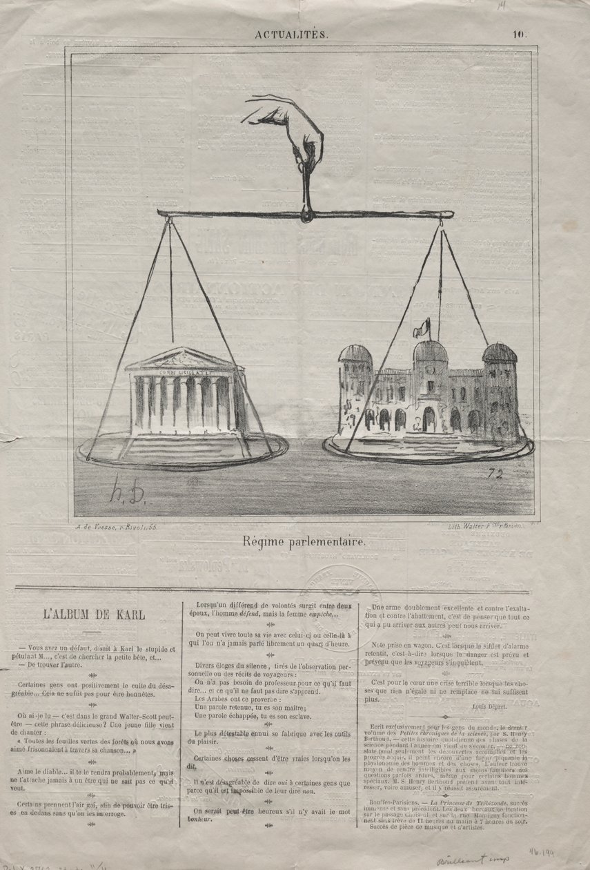 Aktualitäten (Nr. 10): Parlamentarisches Regime von Honoré Daumier
