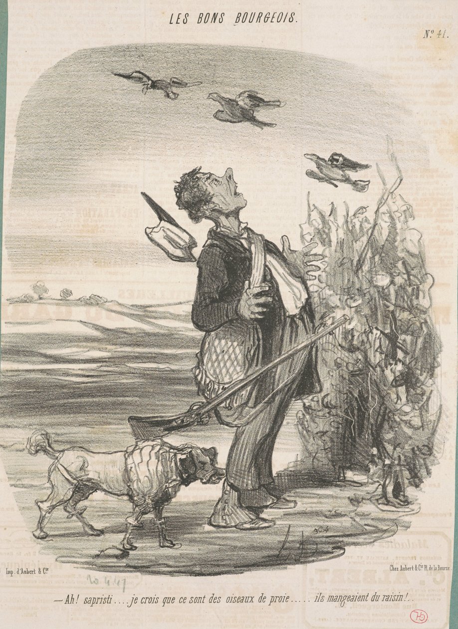 Ah! ... Ich glaube, das sind Raubvögel ... von Honoré Daumier