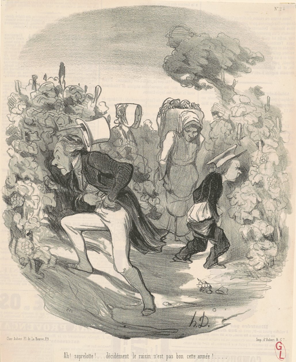 Ah! Saperlotte! ... Die Trauben sind dieses Jahr nicht gut! ... von Honoré Daumier