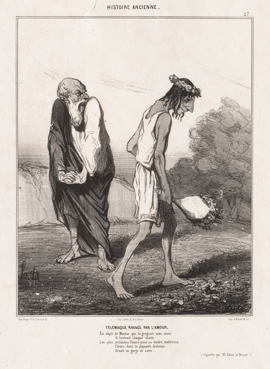 Alte Geschichte: Pl. 27, Telemach von der Liebe verwüstet von Honoré Daumier
