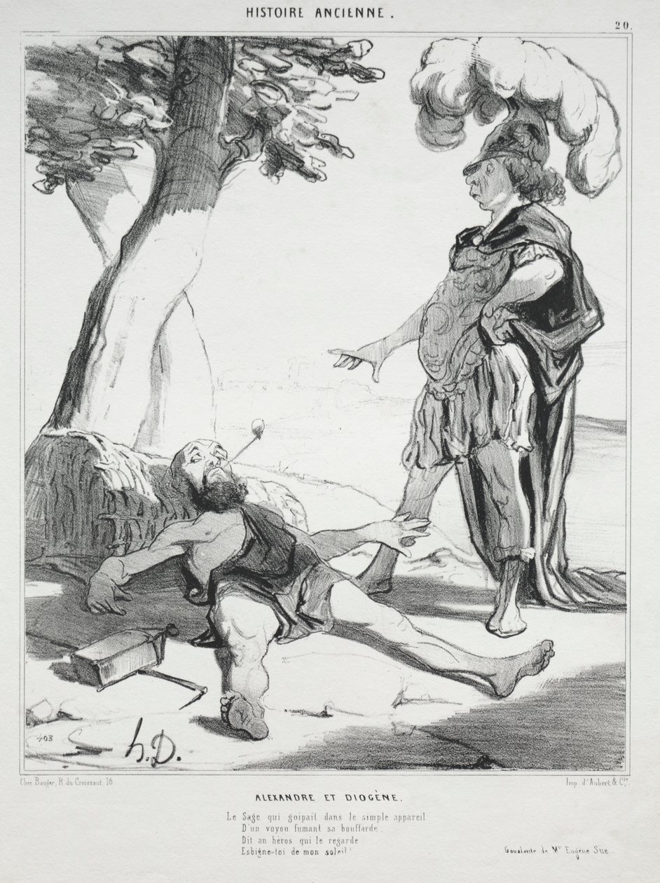 Alte Geschichte, Tafel 20: Alexander und Diogenes von Honoré Daumier