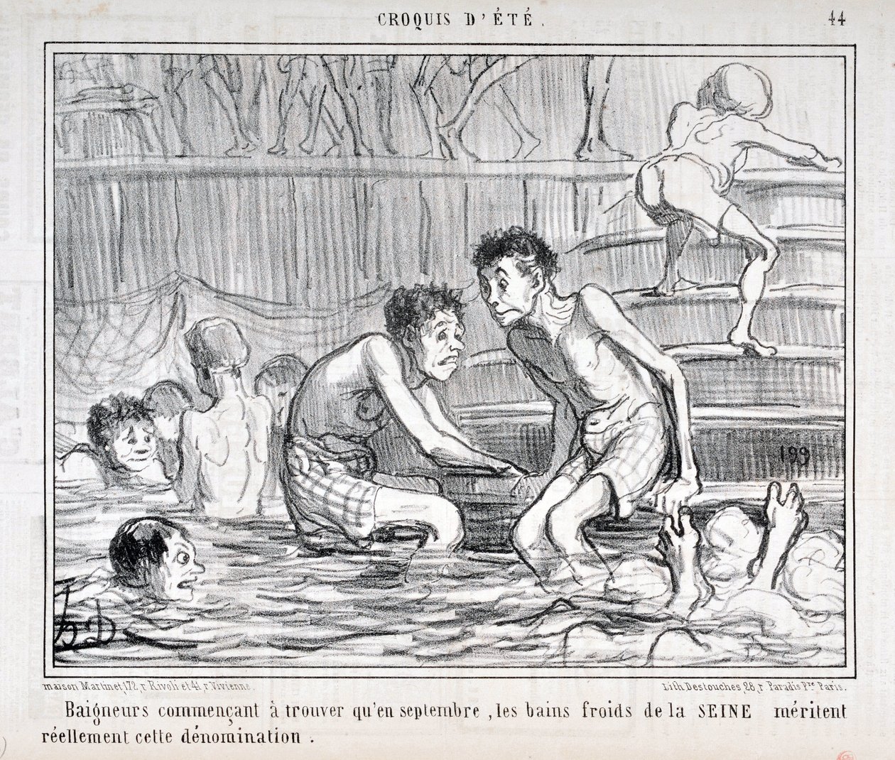 Werk von Honore Daumier (1808-1879) Charivari stammt aus dem Jahr 1858: Serie CRUQUIS D