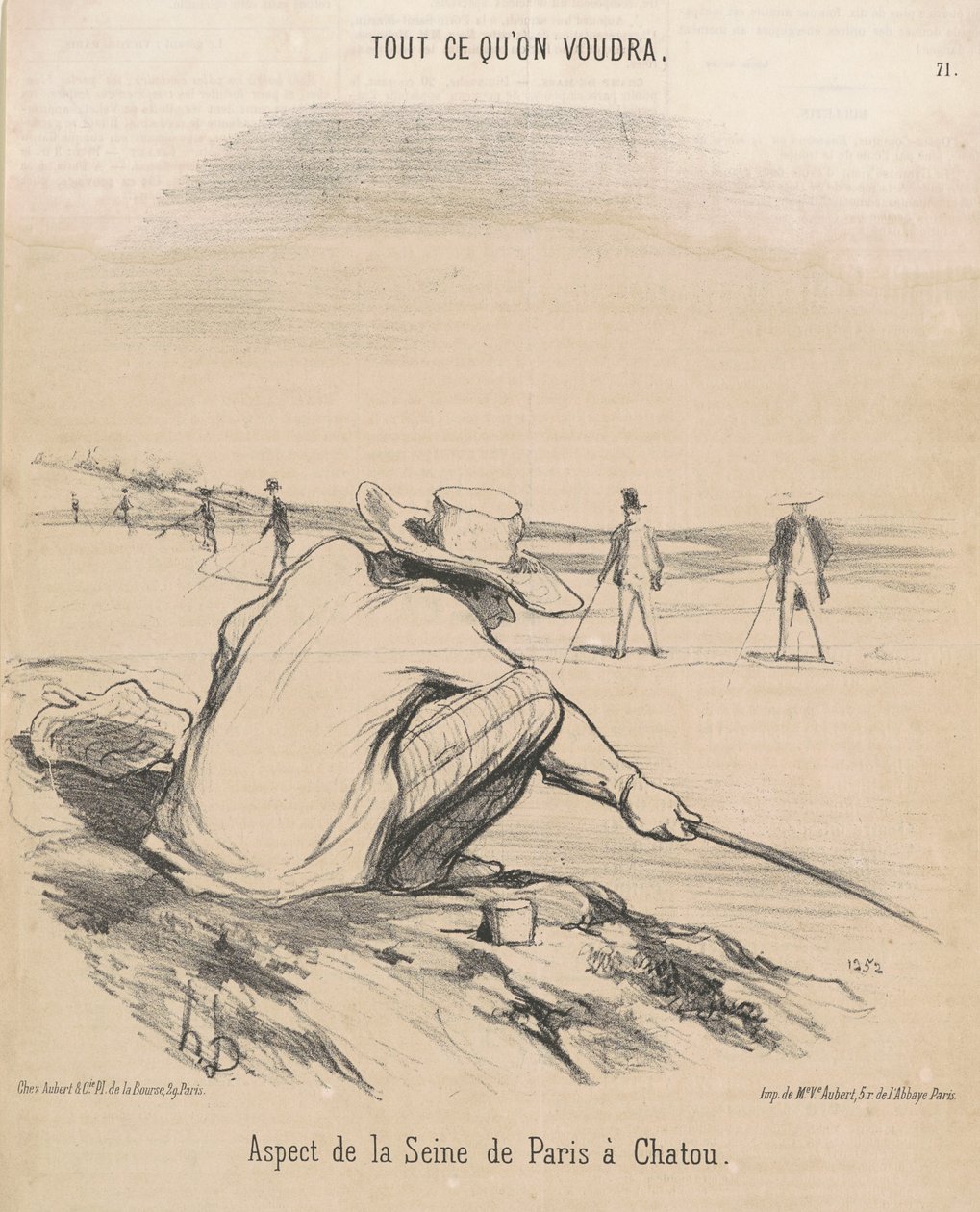 Ansicht der Seine von Paris bis Chatou von Honoré Daumier