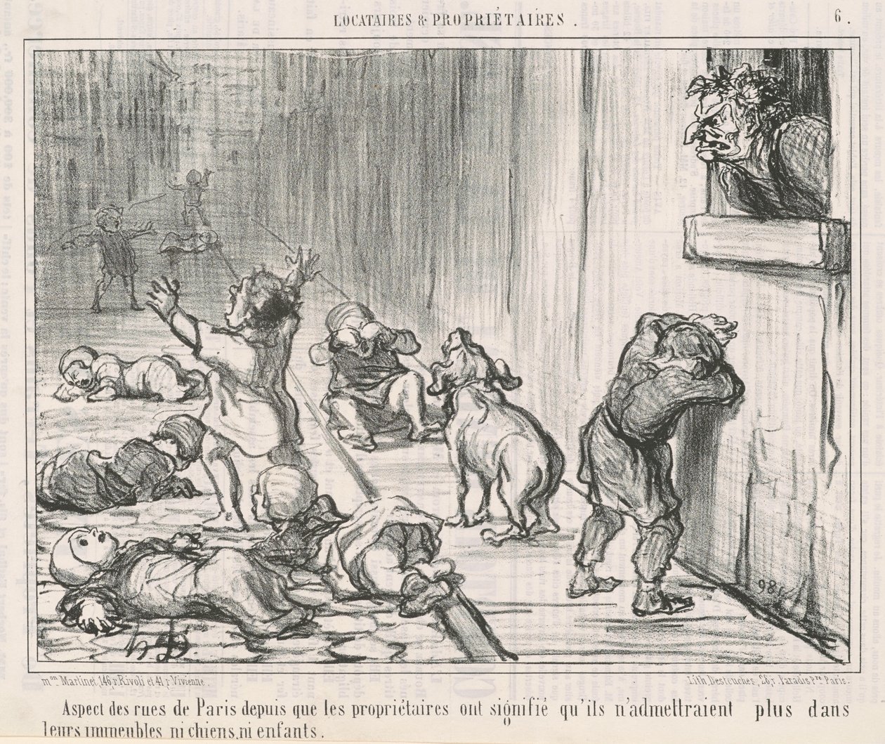 Ansicht der Straßen von Paris seit ... von Honoré Daumier