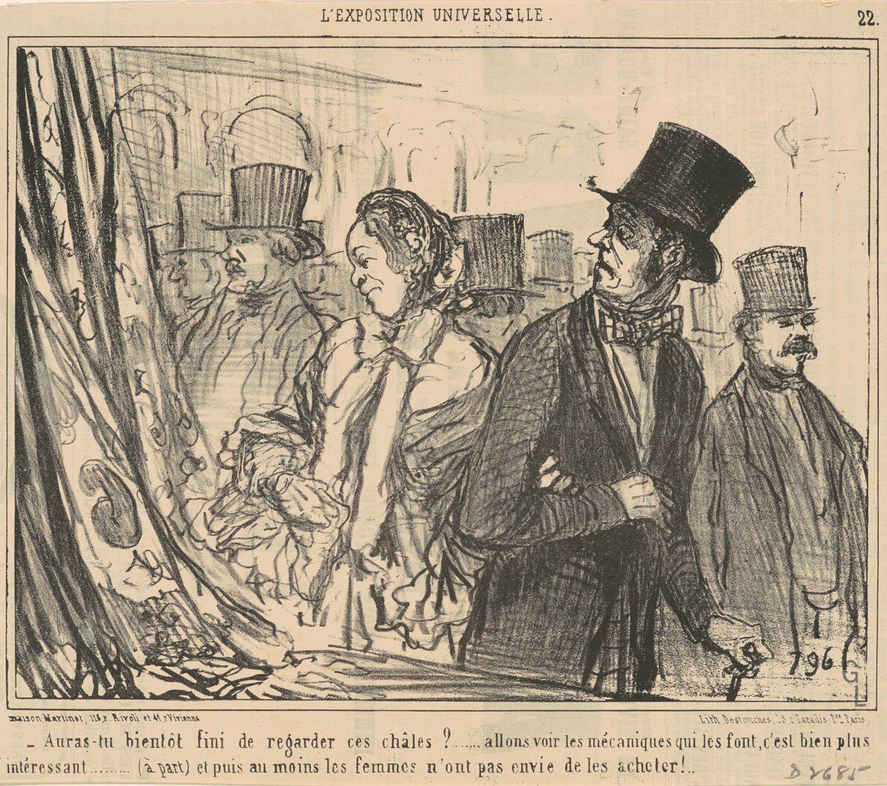 Wirst du bald aufhören, diese Schals anzusehen? von Honoré Daumier