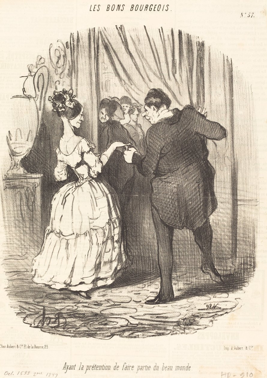 Mit dem Anspruch, zur feinen Gesellschaft zu gehören von Honoré Daumier