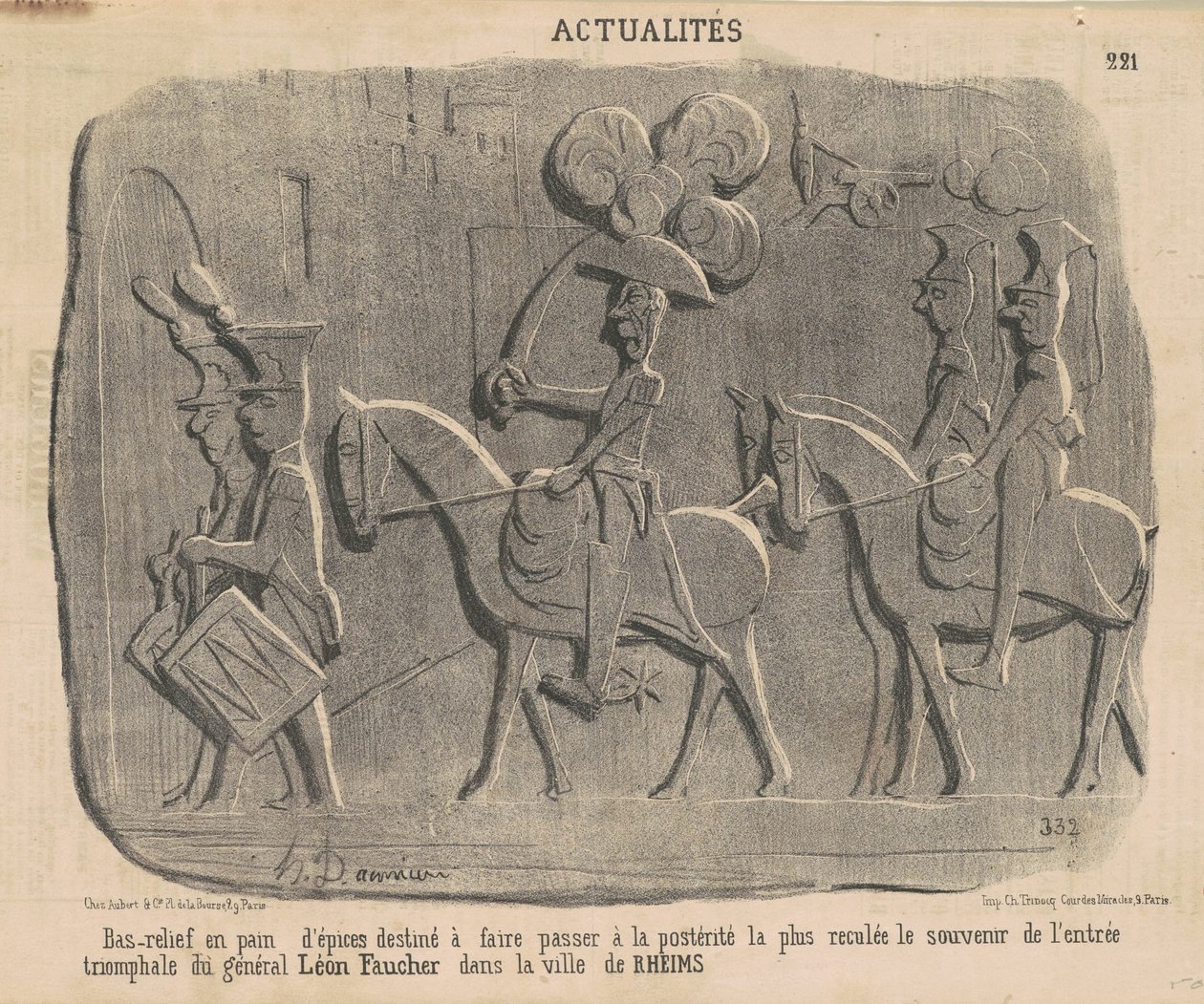 Basrelief aus Lebkuchen ... von Honoré Daumier