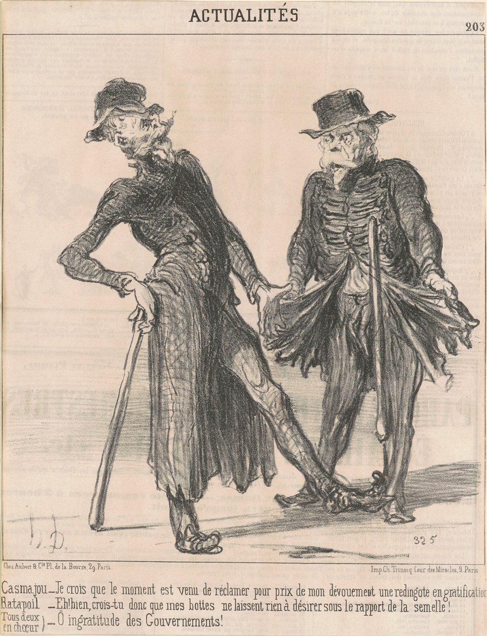 Casmajou -- Ratapoil (beide im Chor) von Honoré Daumier