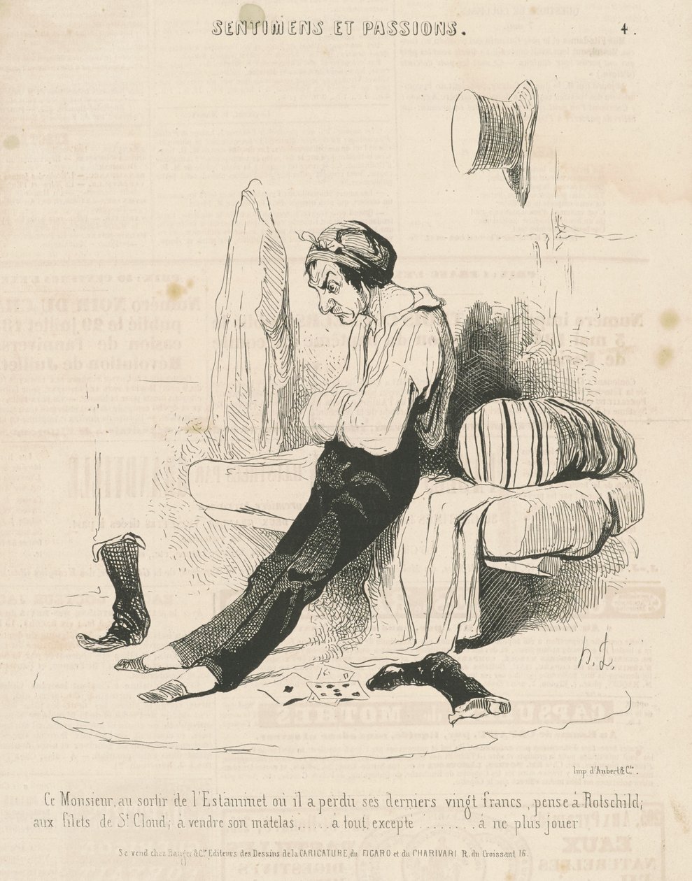 Dieser Herr, beim Verlassen des Schankraums ... von Honoré Daumier