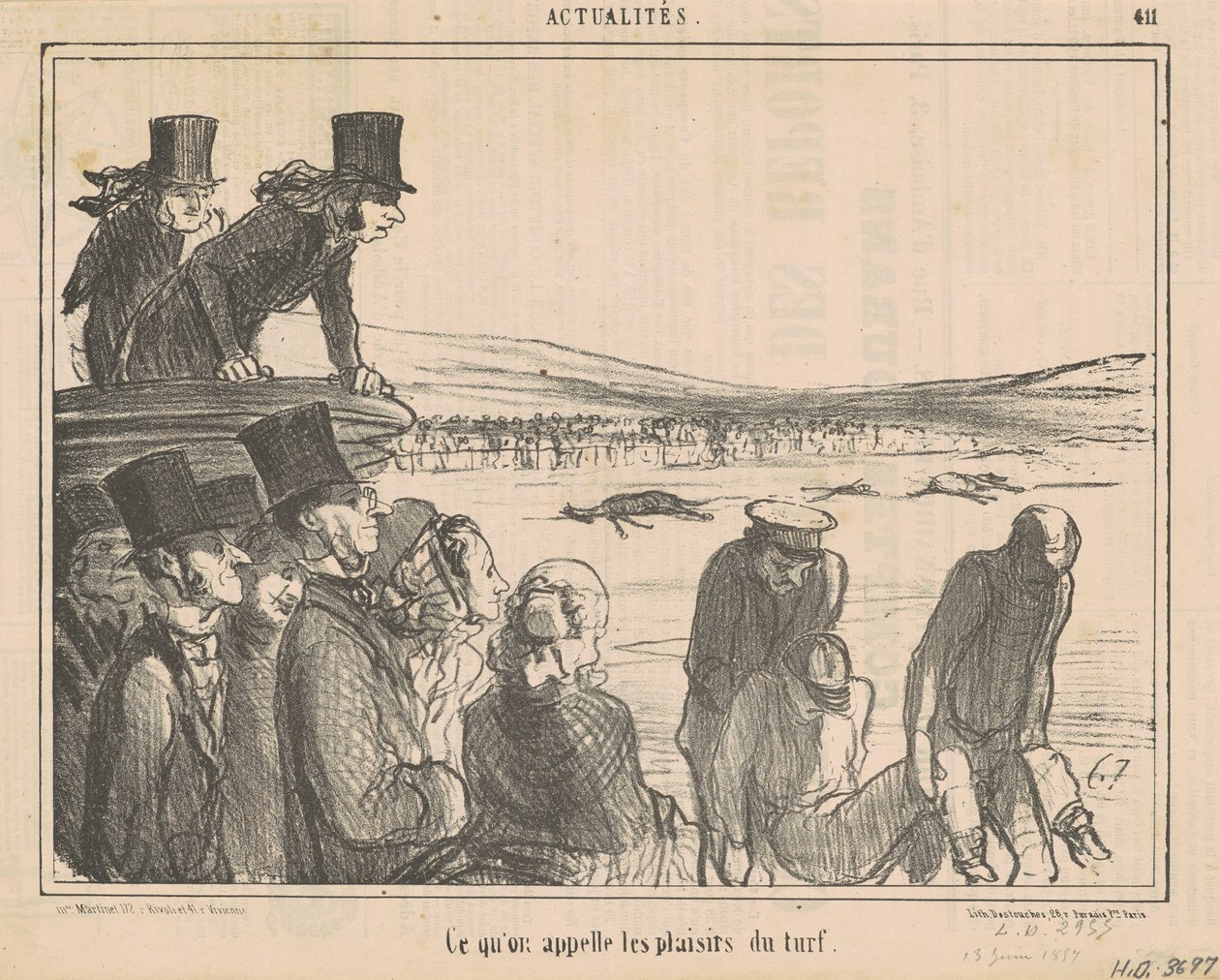 Was man die Freuden des Rennsports nennt von Honoré Daumier