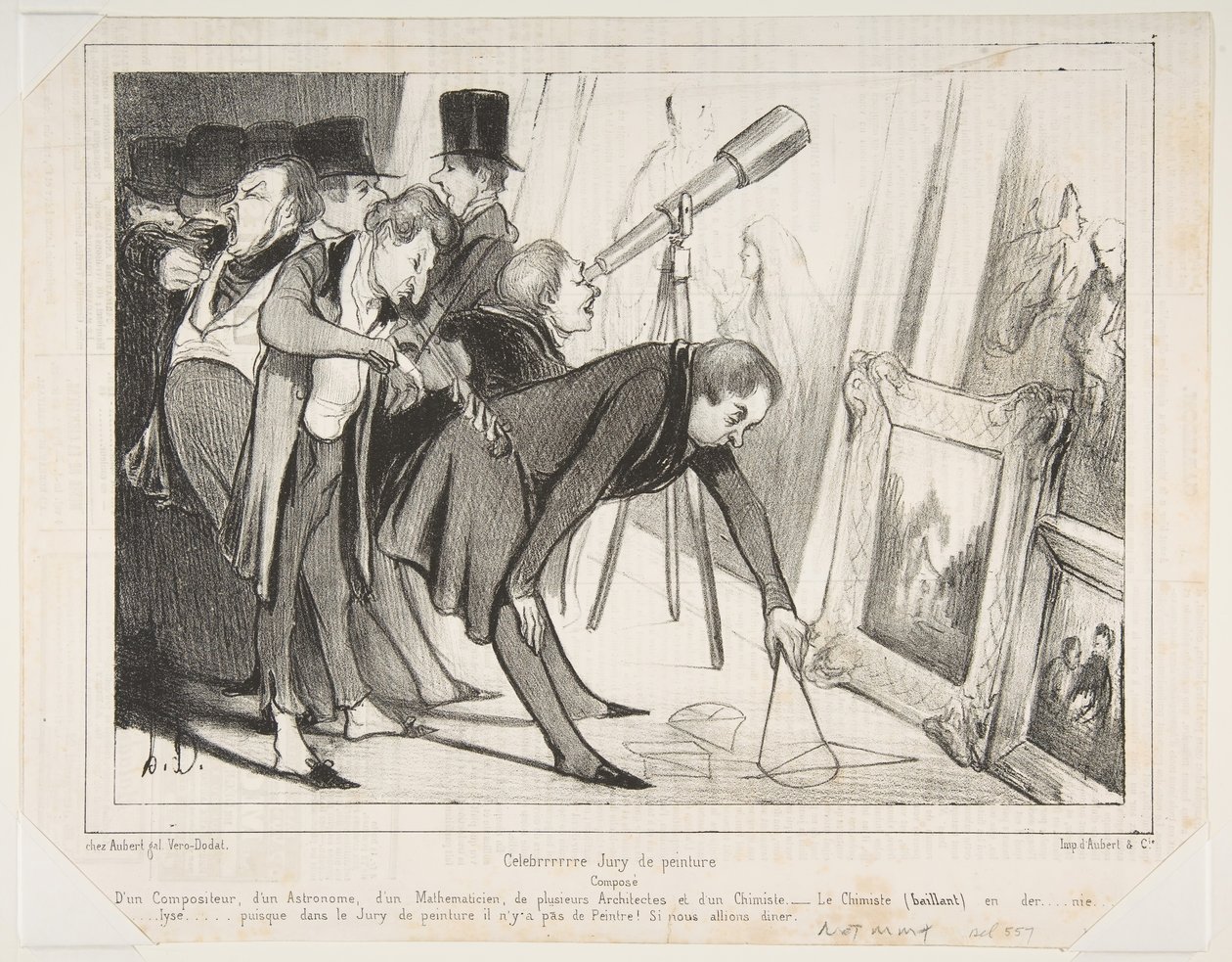 Celebrrrre Jury de Peinture..., veröffentlicht in Le Charivari, 16. März 1840, 16. März 1840 von Honoré Daumier