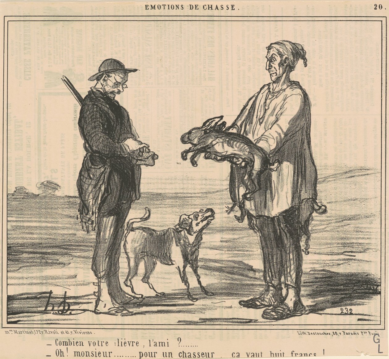 Wie viel kostet dein Hase, Freund? von Honoré Daumier