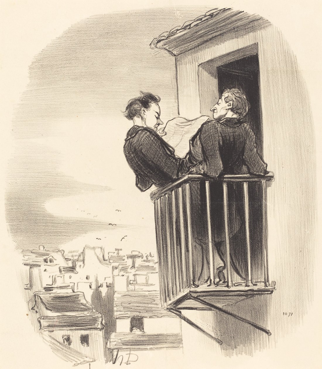 Wie man den spanischen Balkon in Paris versteht von Honoré Daumier