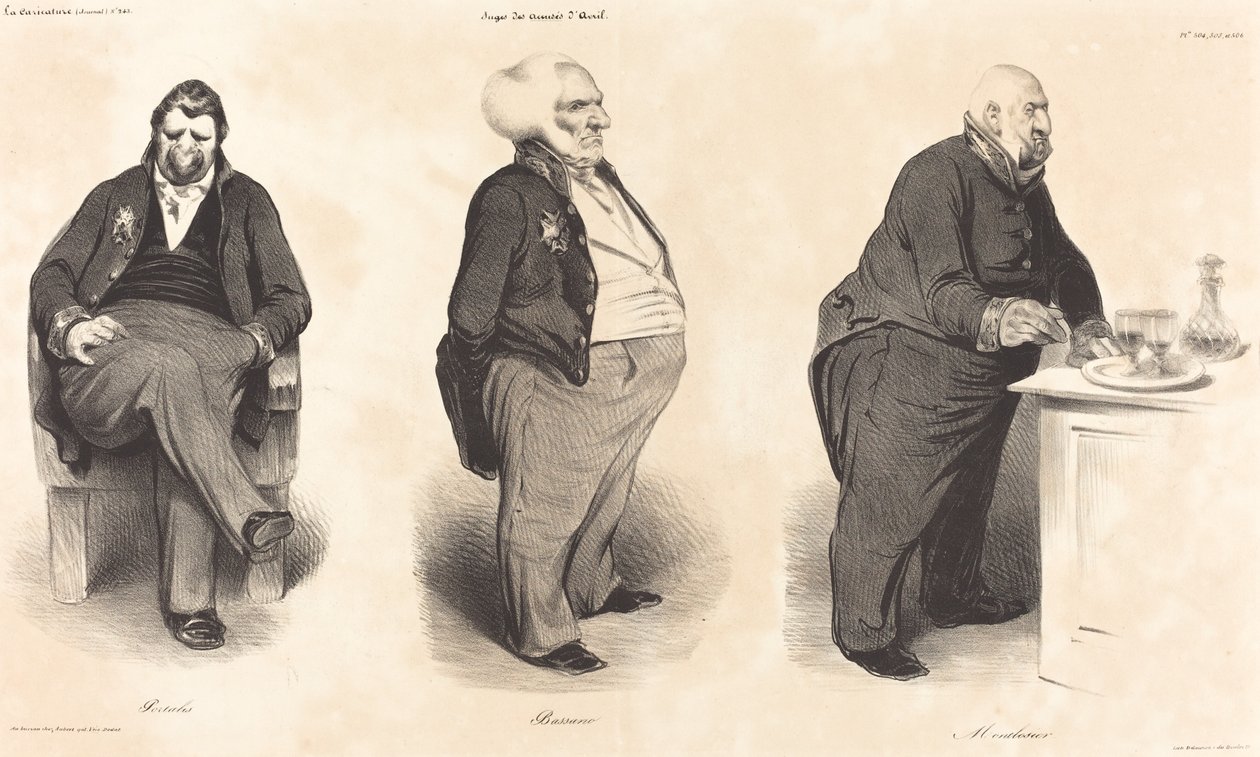 Graf Portalis - Herzog von Bassano - Graf von Montlosier von Honoré Daumier