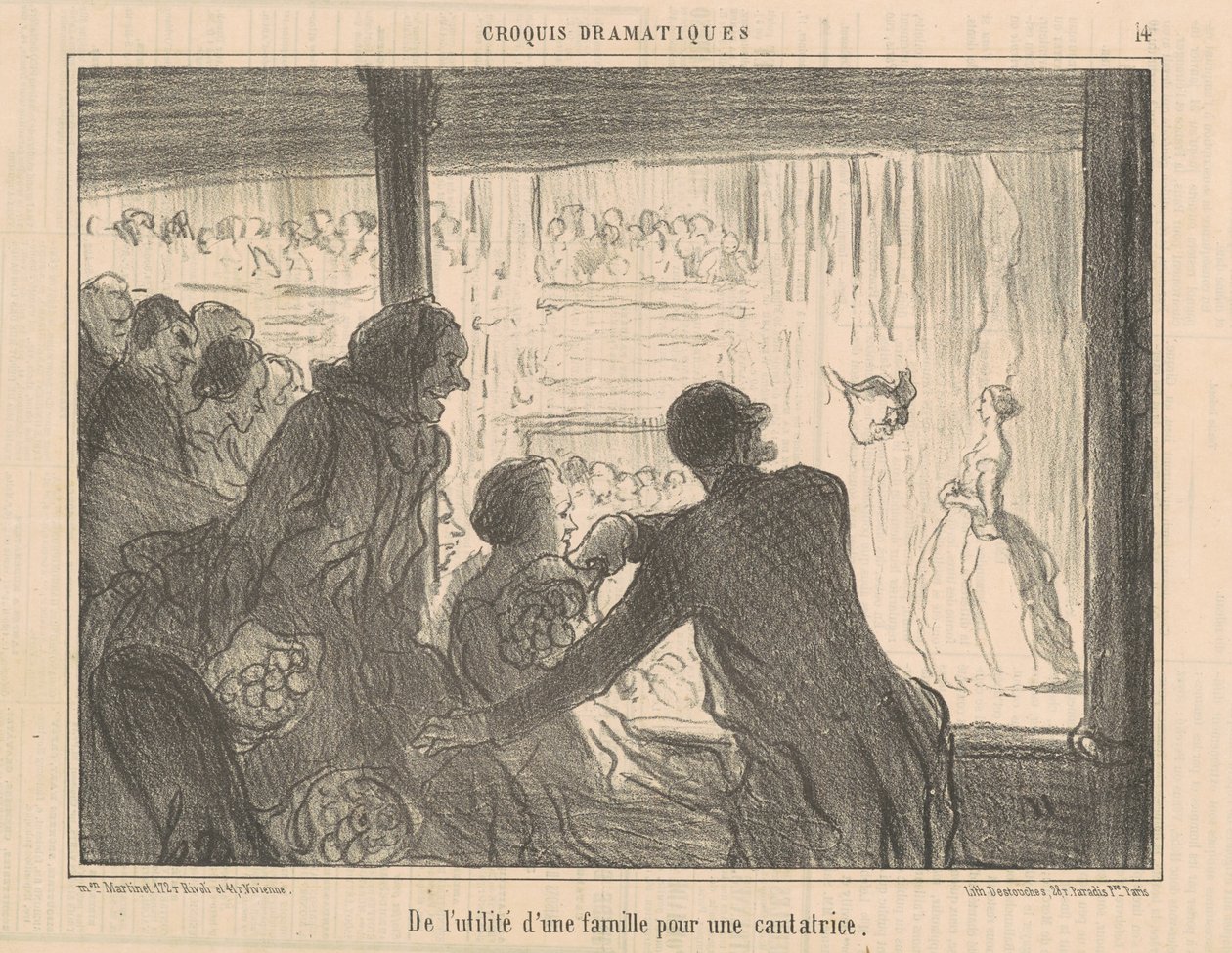 Vom Nutzen einer Familie für eine Sängerin von Honoré Daumier