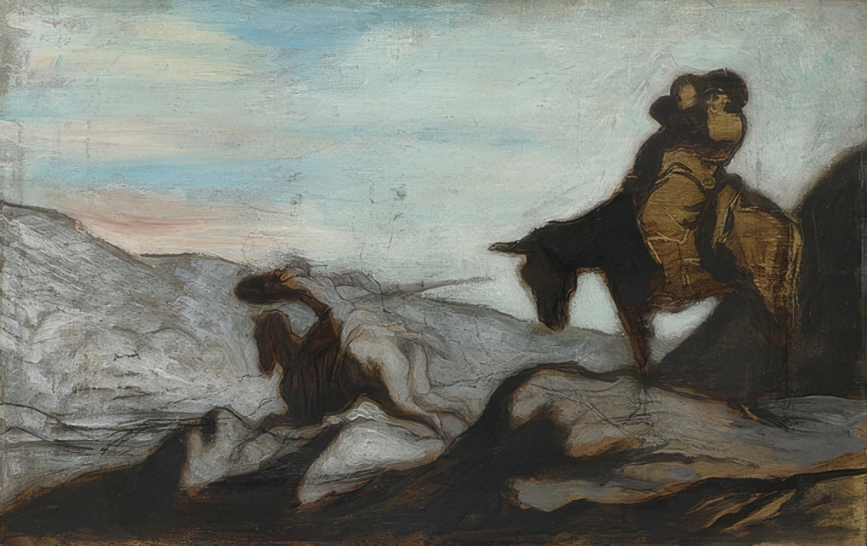 Don Quijote und Sancho Panza von Honoré Daumier