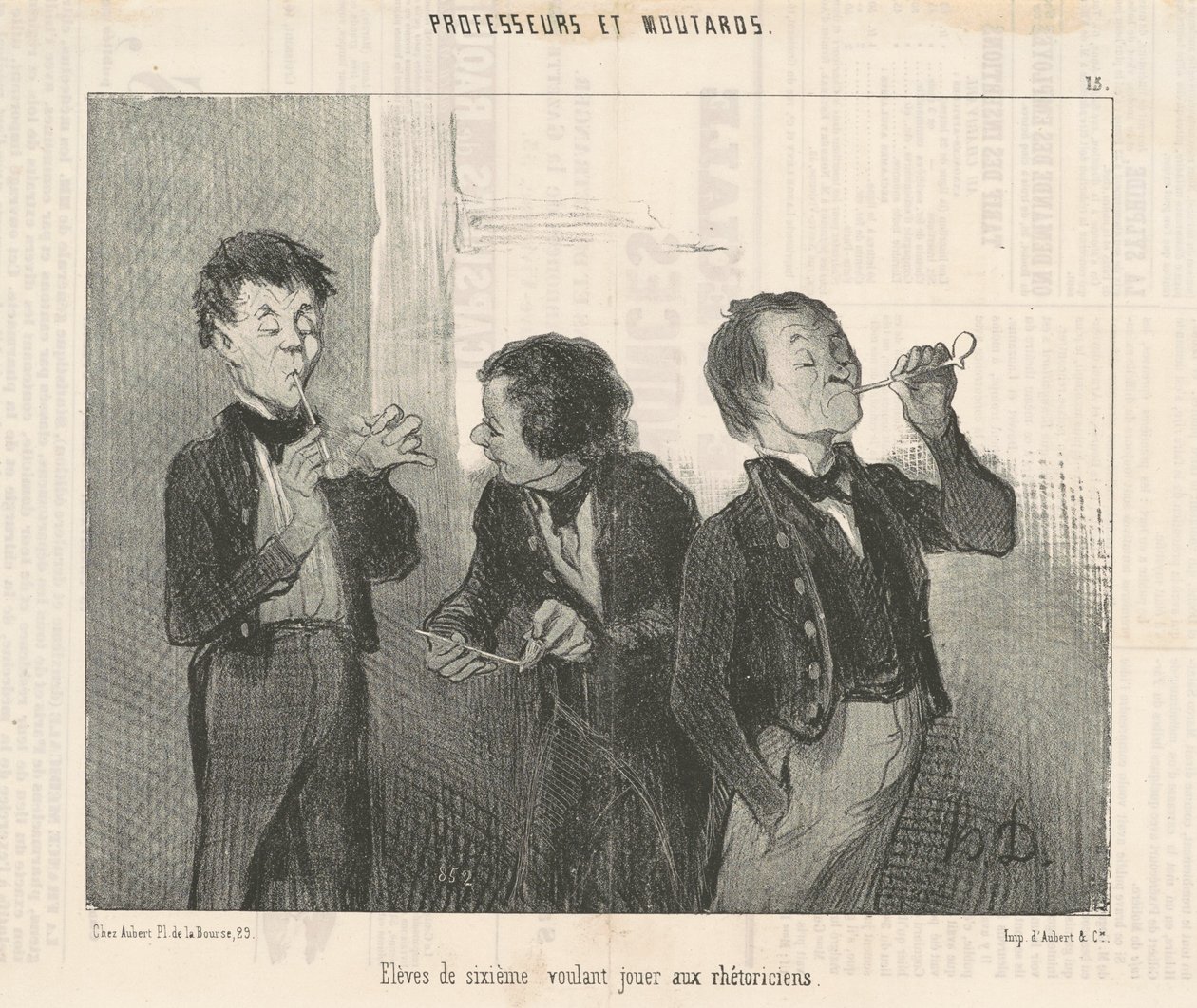 Schüler der sechsten Klasse wollen Rhetoriker spielen von Honoré Daumier