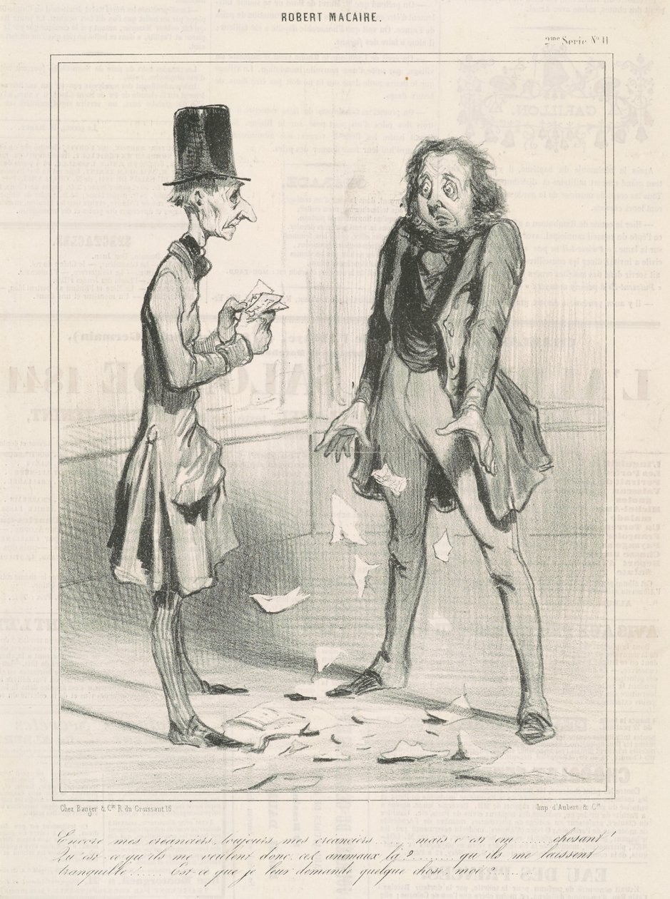 Noch meine Gläubiger, immer ... von Honoré Daumier