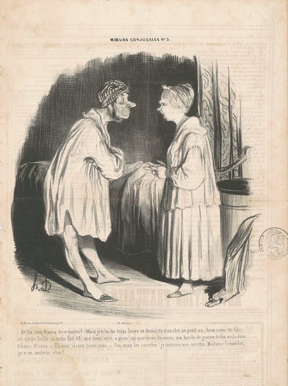 Et les cinq francs de ce matin? von Honoré Daumier