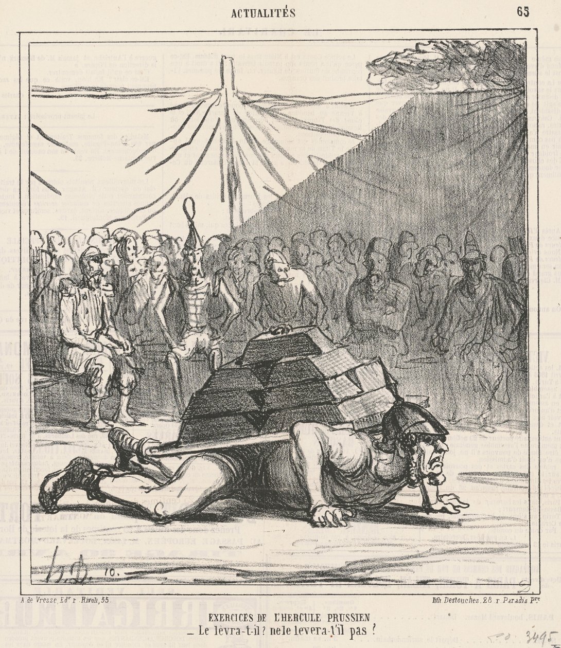 Übungen des preußischen Herkules von Honoré Daumier