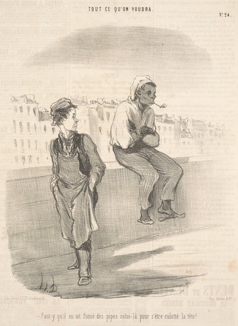 Der muss viele Pfeifen geraucht haben von Honoré Daumier