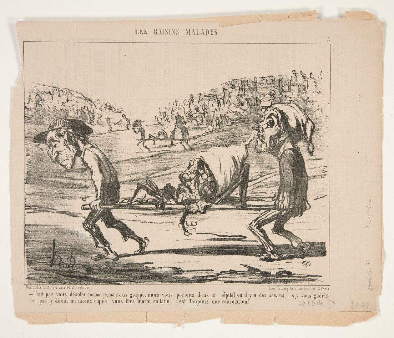 Sei nicht so traurig, meine Arme von Honoré Daumier