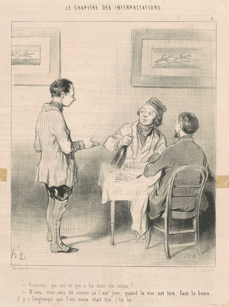 François, wer hat meinen Wein getrunken... von Honoré Daumier