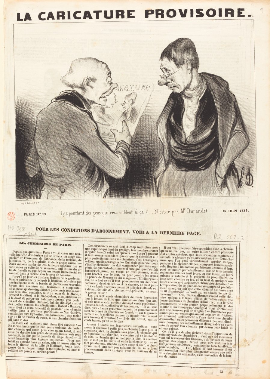 Es gibt doch Leute, die so aussehen! von Honoré Daumier
