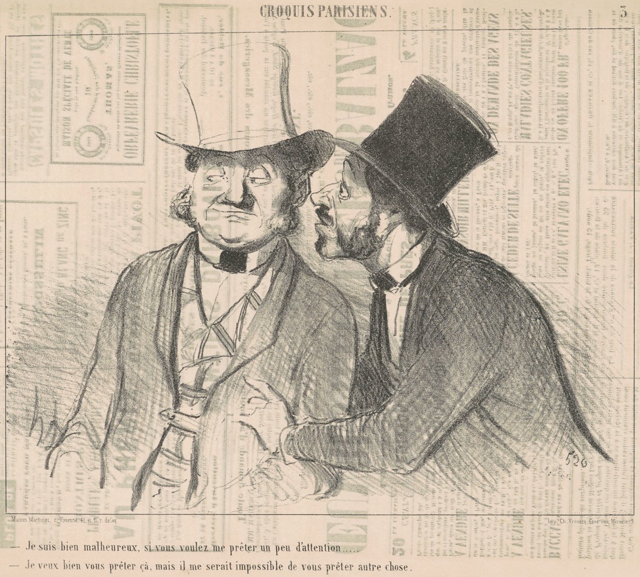 Ich bin sehr unglücklich, wenn Sie wollen ... von Honoré Daumier