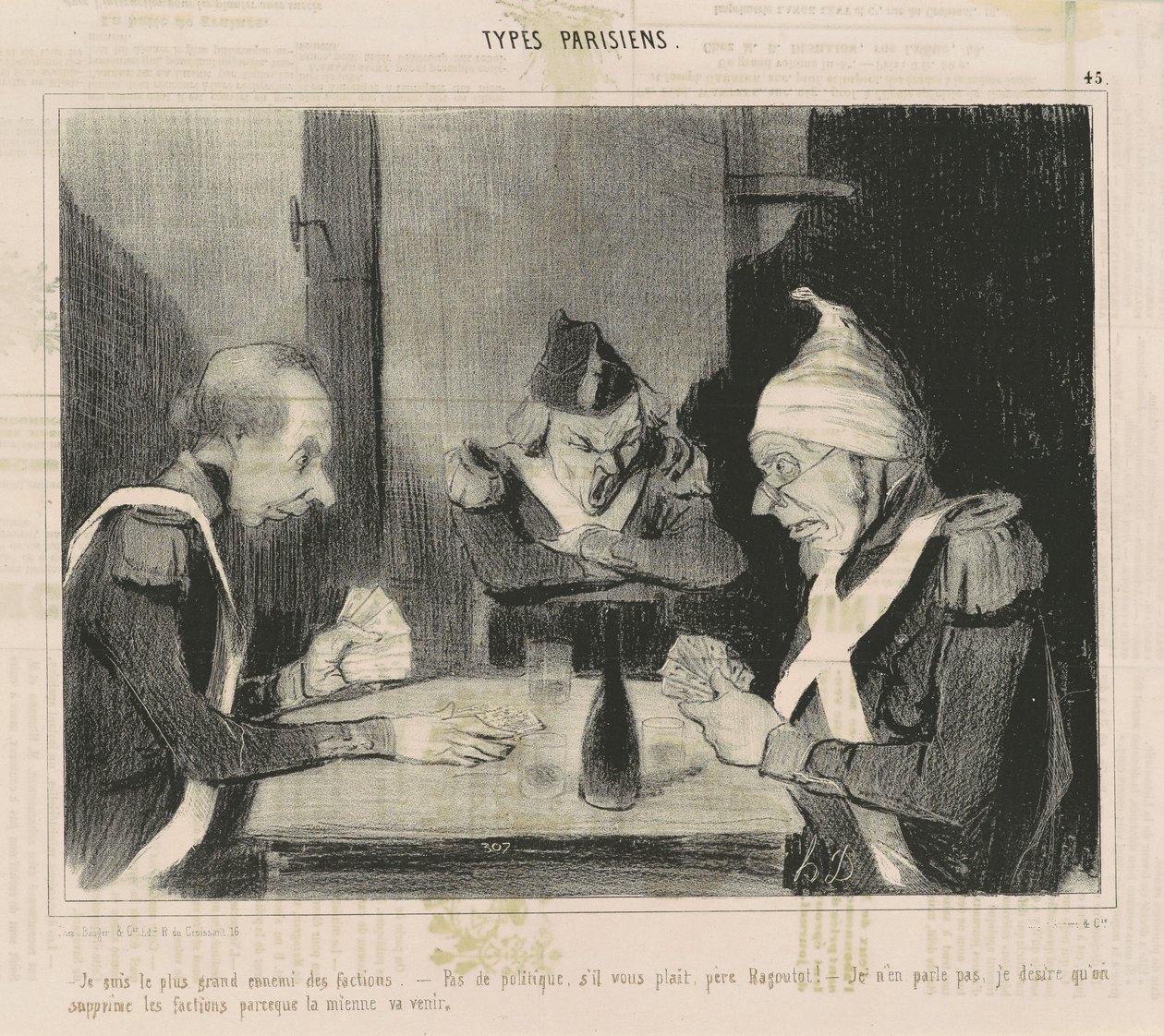 Ich bin der größte Feind der Fraktionen von Honoré Daumier