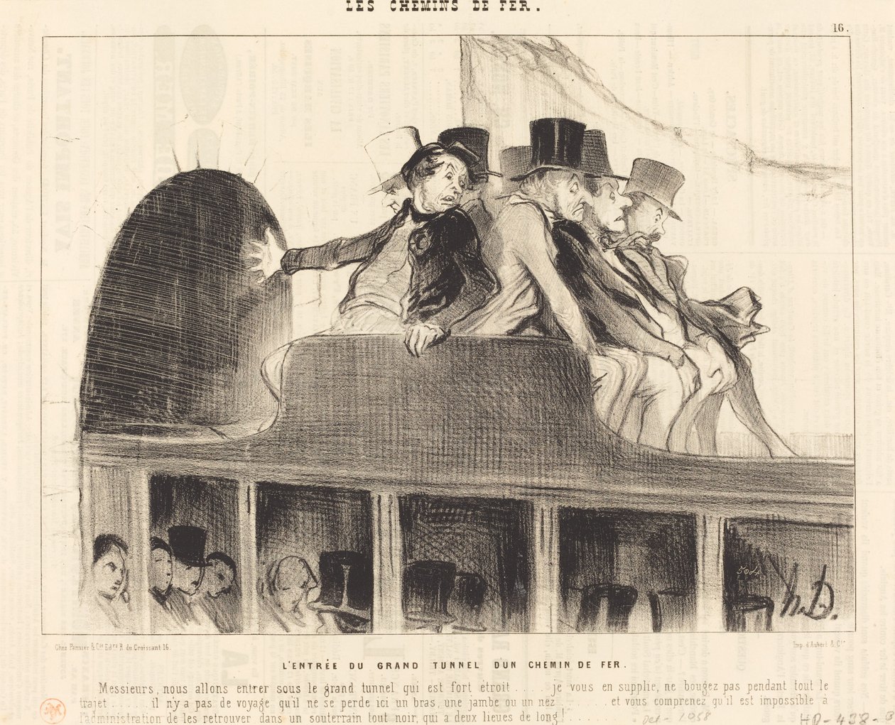 Der Eingang des großen Eisenbahntunnels von Honoré Daumier