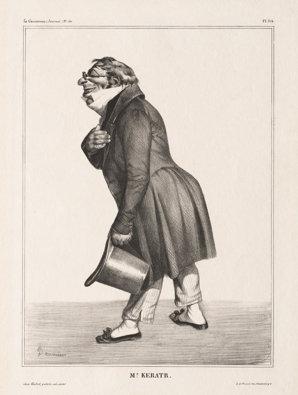 La Caricature, Pl. 314, Comte de Keratry, 1833 von Honoré Daumier