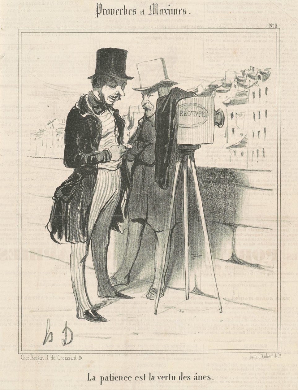Geduld ist die Tugend der Esel von Honoré Daumier