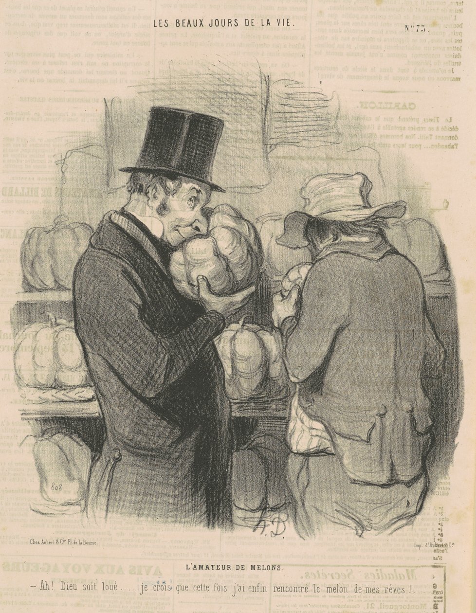 Der Melonenliebhaber von Honoré Daumier