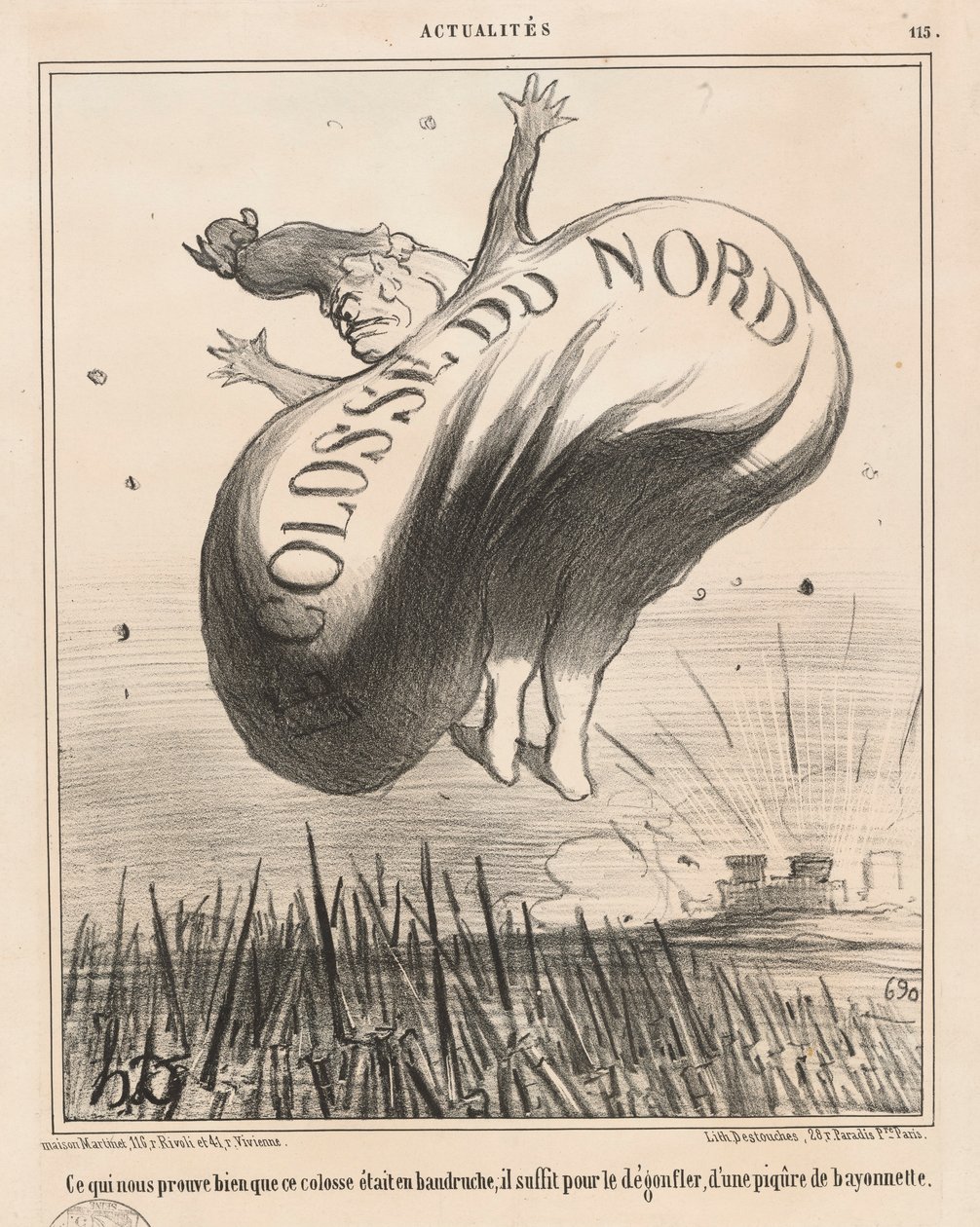Der Koloss des Nordens (Was uns gut beweist) von Honoré Daumier