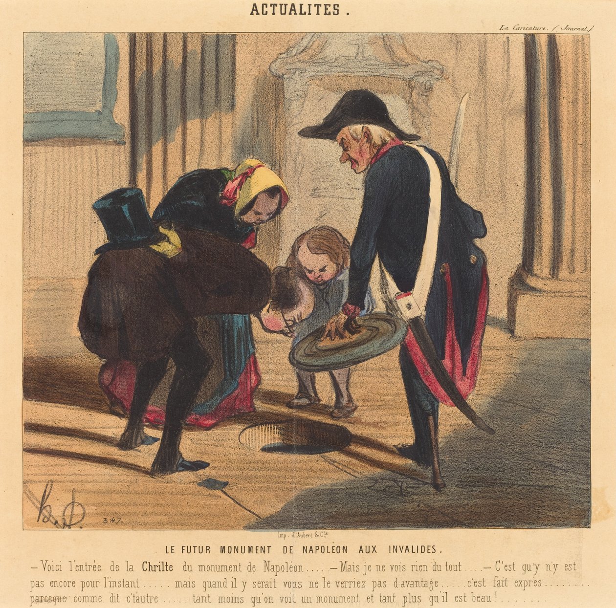 Das zukünftige Denkmal Napoleons bei den Invaliden von Honoré Daumier
