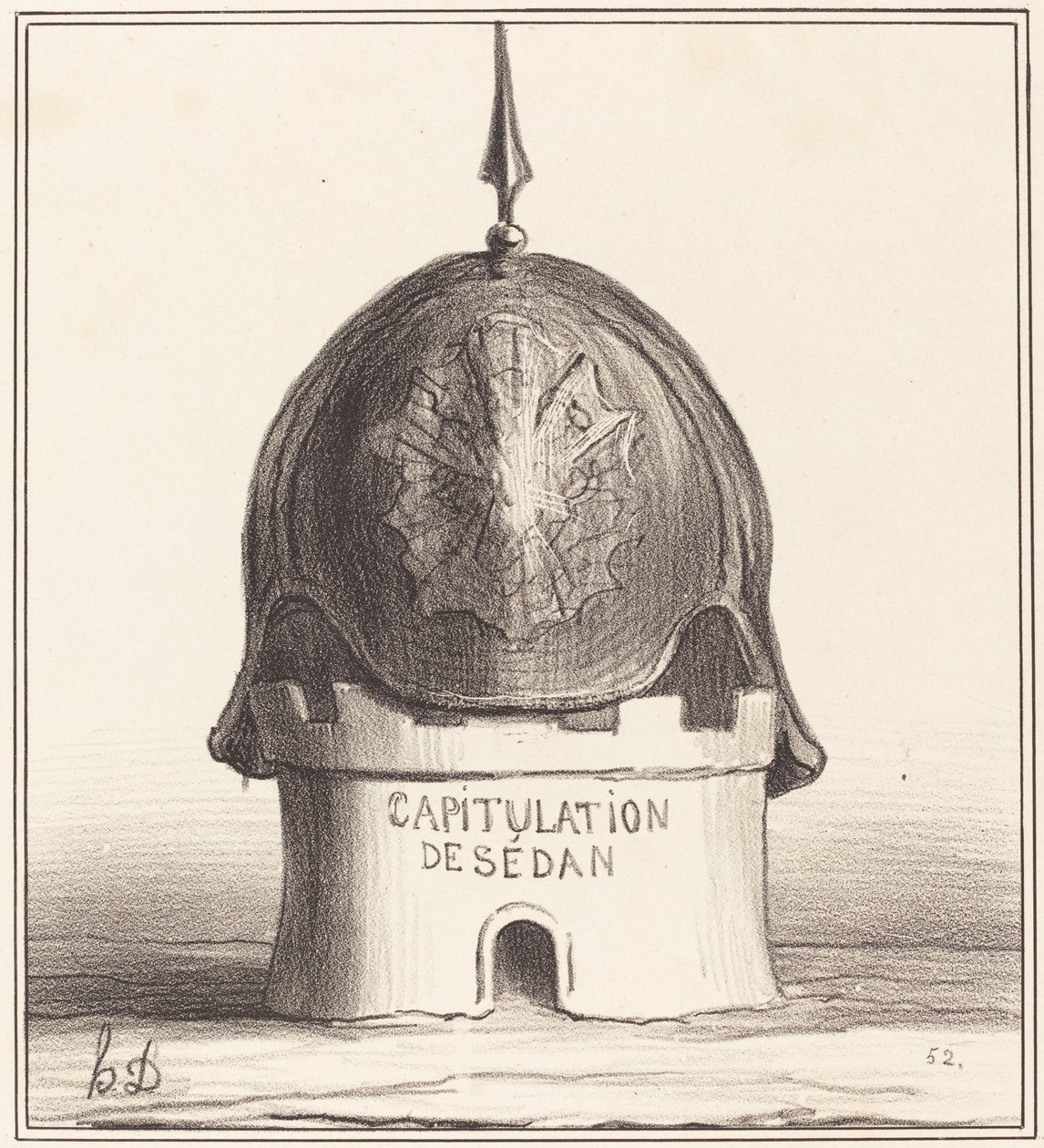 Die Krönung seines Bauwerks von Honoré Daumier